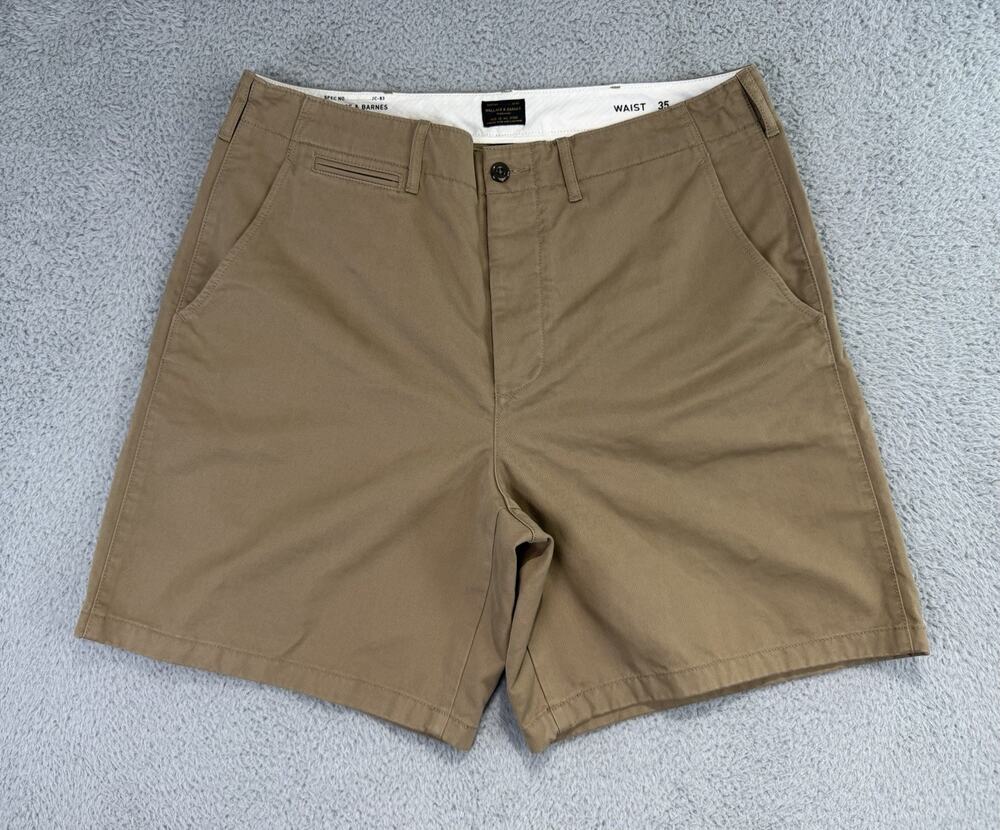 Wallace Barnes Officer Cotton Field Shorts Chino Men's 35 Khaki NEW